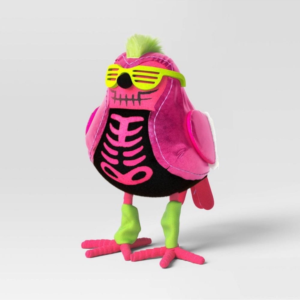 Target Hyde & EEK! Halloween Neon Punk Rocker 80s  Skeleton Bird